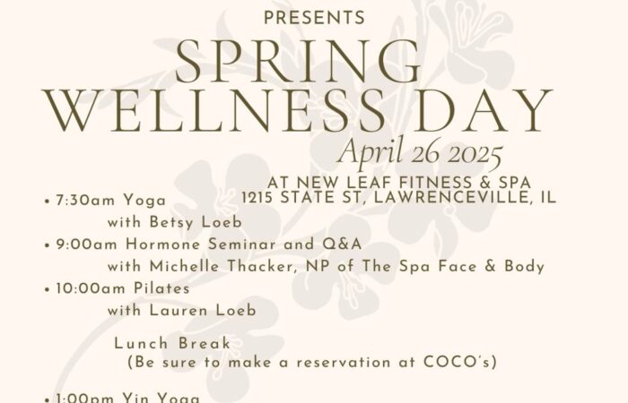 Spring Wellness Day at New Leaf Fitness & Spa – April 26th, Lawrenceville, Illinois