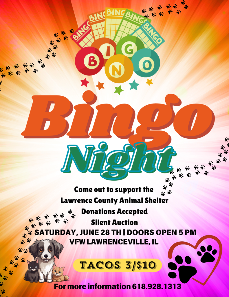 Bingo Night - Lawrence County Animal Shelter Illinois